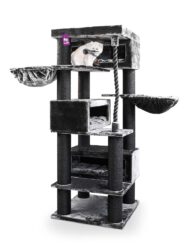 Arbre à chat Turnpike 200 - Noir (poivre) - poteau 15 cm diamètre - XXL - pour plusieurs chats