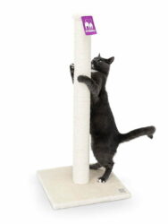 Poteau à griffer Maine 90 - Crème - poteau 9 cm diamètre - tronc haut à gratter