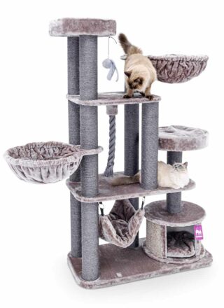Arbre à chat Vista 170 - Cappuccino - poteau 12 cm diamètre - XXL - pour plusieurs chats