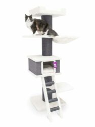 Arbre à chat Ragdoll 180 - blanc cassé - poteau 20 cm diamètre - Grands chats