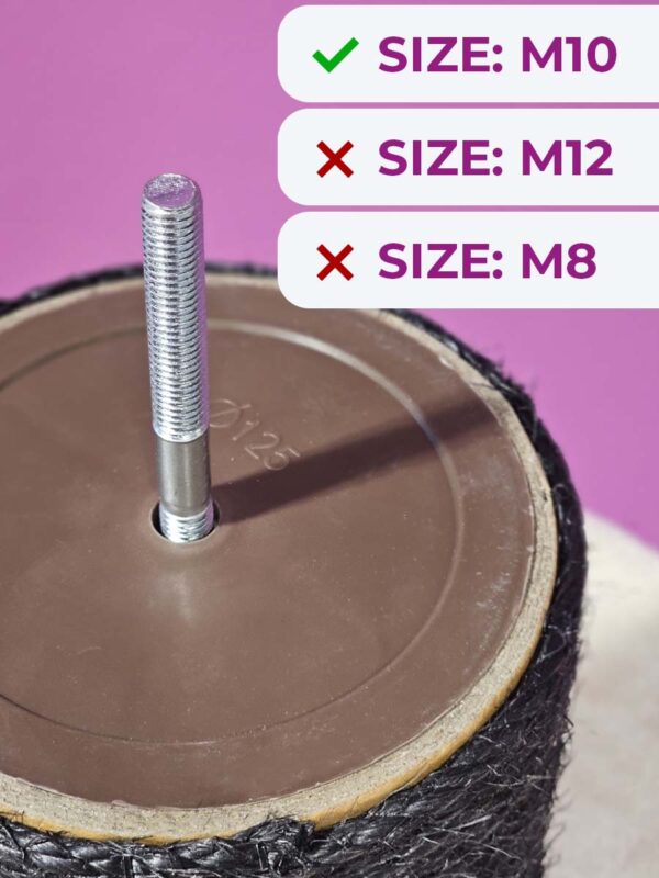 Schroef M10/12cm met dubbele schroefdraad