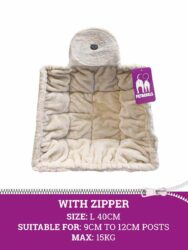 Hamac Sleeper ZIP square L 40cm - Crème - lavable - Avec fermeture éclair