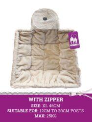 Hamac Sleeper ZIP square XL 45cm - Crème - lavable - Avec fermeture éclair