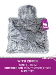 Hamac Sleeper ZIP square XL 45cm - Grise - lavable - Avec fermeture éclair