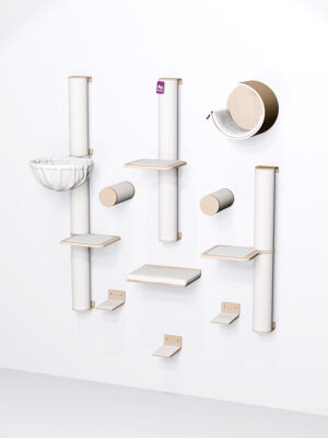 Arbre à chat Mural - Combiset 1 - Rusty Oak - design