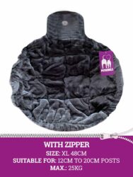 Hamac Sleeper ZIP XL 48cm - Noir (poivre) - lavable - Avec fermeture éclair