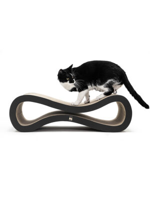 Griffoir en carton pour chat Simba 75 - Noir - Carton recyclé - 100 % naturel