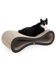 Griffoir en carton pour chat Simba 75 - Noir - Carton recyclé - 100 % naturel