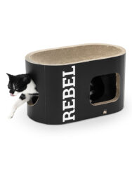 Griffoir en carton pour chat Ruby 60 - Noir - Carton recyclé - 100 % naturel