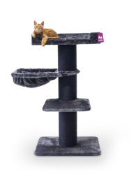 Arbre à chat Maine Coon 127 - noir (poivre) - 20 cm poteau - grands félins