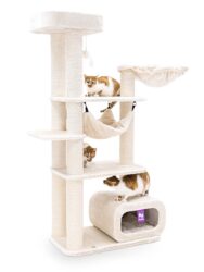 Arbre à chat Interstate 178 - Crème- 12 cm poteau - XXL – pour plusiers chats