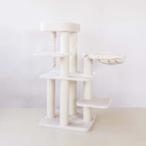 Arbre à chat Suite 139 - Crème - 12cm poteau - incl hamacs