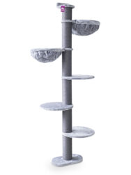 Arbre à chat Estate 240 - Grise - 15 cm poteau - fixation murale