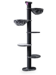 Arbre à chat Estate 240 - Noir (poivre) - 15 cm poteau - fixation murale