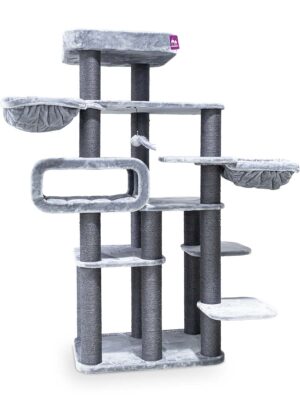 Arbre à chat Parkside 198 - Grise - 12 cm poteau - XXL – pour plusieurs chats