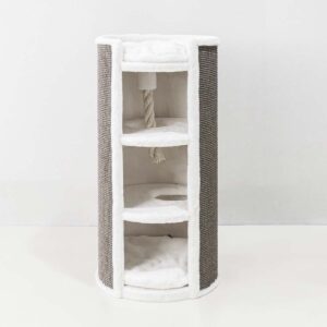 Tour à griffer Superdome 100 - blanc cassé - 49 cm Diamêtre - Stable