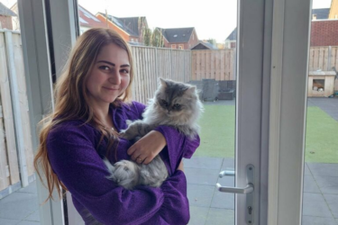 kelly avec son chat sammy