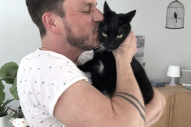 jeroen avec son chat