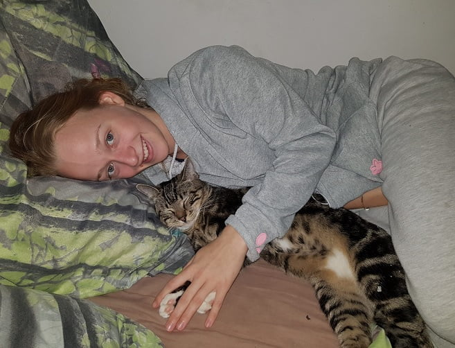 natascha avec son chat