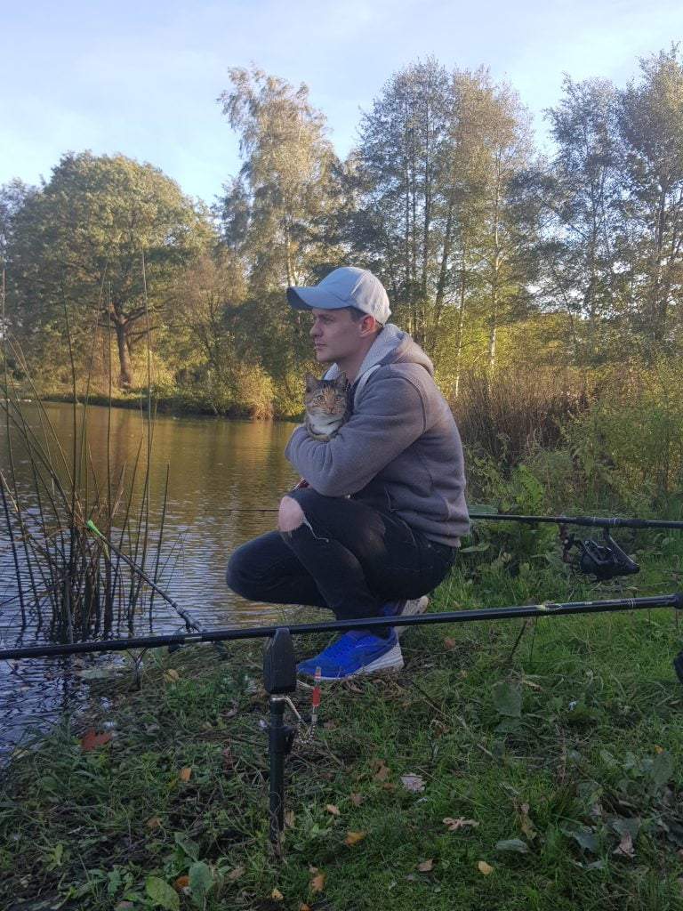 chat au bord de l'eau