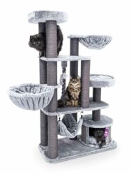 Krabpaal Vista 170 - Grey - 12 cm stam - XXL – meerdere katten