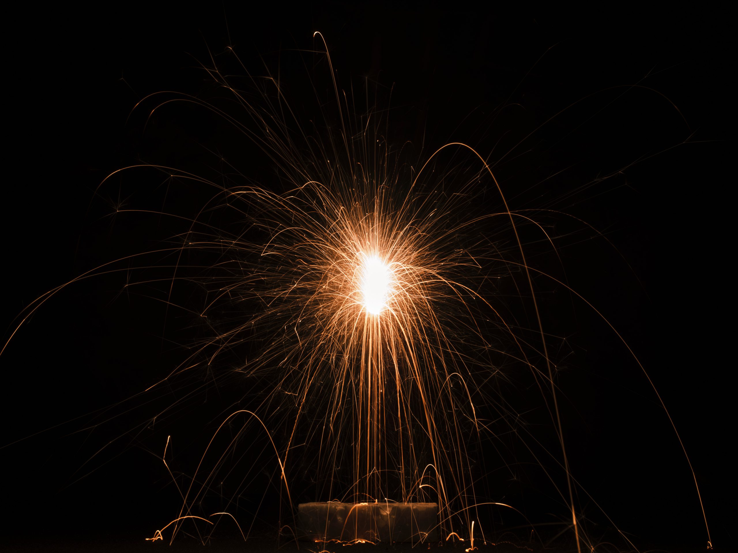 vuurwerk in het donker