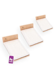 Kattenmuur Step 25 set - Rusty Oak - Muurbevestiging - Set von 3