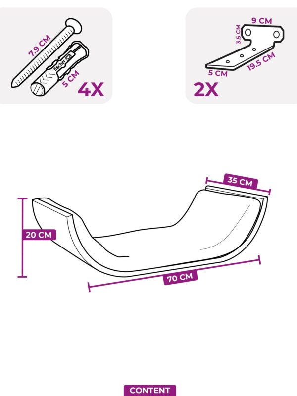 Kattenmuur Curve 70