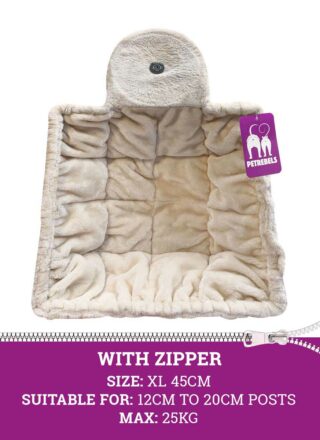 Hangmat ZIP square XL 45cm - Cream - uitwasbaar - met rits