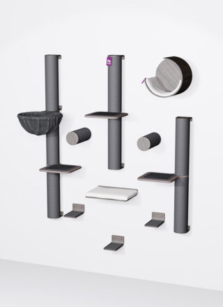 Kattenmuur -Combiset 1 - Wengé - design