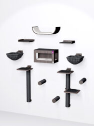 Kattenmuur – Combiset 3 - Wengé - design