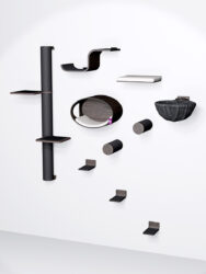 Kattenmuur – Combiset 4 - Wengé - design