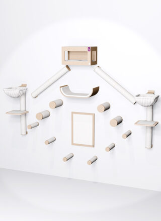 Kattenmuur – Combiset 6 - Rusty Oak - design