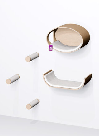 Kattenmuur -Combiset 13 - Rusty Oak - design - Petrebels