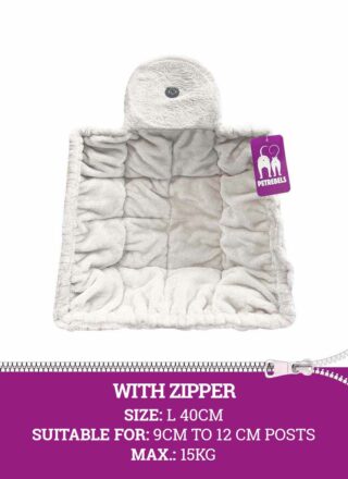 Hangmat ZIP square L 40cm - Off White - uitwasbaar - met rits