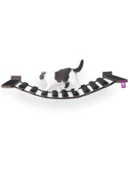 Kattenmuur Bridge 140 set - Wengé - Muurbevestiging - design