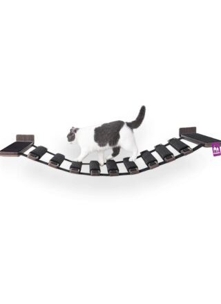 Kattenmuur Bridge 140 set - Wengé - Muurbevestiging - design