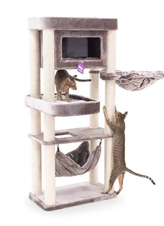 Krabpaal Mansion 150 - Cappuccino - 9 cm stam - met hangmat