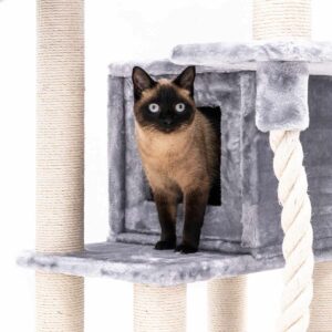 Krabpaal Lodge 150 - Grey - 9 cm stam - met hangmat