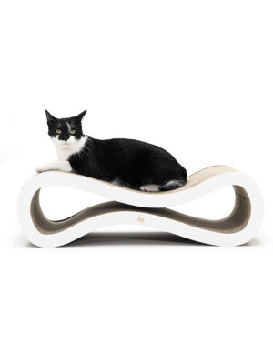 Krabkarton kat Simba 75 - White - Recycled karton - 100% natuurlijk