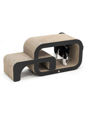 Krabkarton kat Max 55 - Black - Recycled karton - 100% natuurlijk