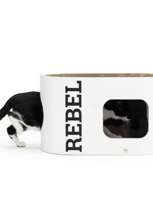 Krabkarton kat Ruby 60 - White - Recycled karton - 100% natuurlijk