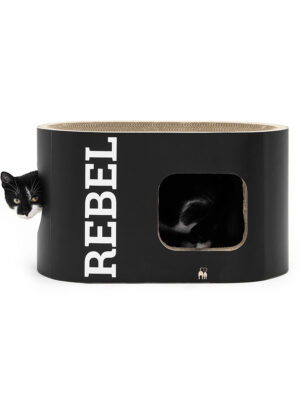 Krabkarton kat Ruby 60 - Black - Recycled karton - 100% natuurlijk