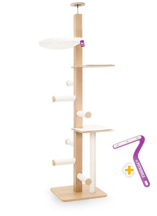 Krabpaal Aquarius 265 - Rusty Oak - 7 cm stam - Handgemaakt