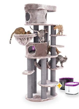 Krabpaal Isabella 210 - Cappuccino - 12 cm stam - XXL