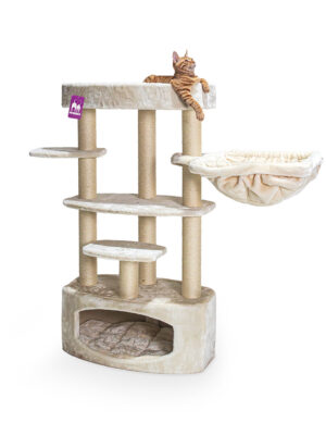 Krabpaal Alexandra 127 - Cream - 9 cm stam - met hangmat