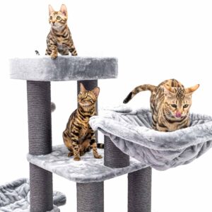 Krabpaal Interstate 173 - Grey- 12 cm stam - XXL – meerdere katten