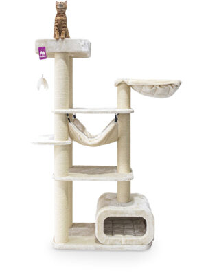 Krabpaal Interstate 178 - Cream- 12 cm stam - XXL – meerdere katten