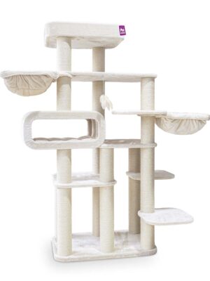 Krabpaal Parkside 195 - Cream - 12 cm stam - XXL – meerdere katten