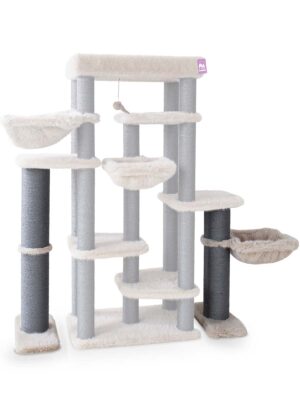 Krabpaal Scenery 204 - XL uitbreidingsset - Latte - 20 cm stam - XXL – meerdere katten